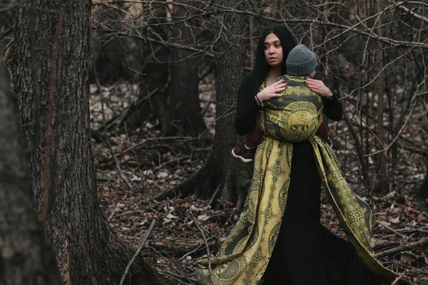 Luluna Slings Yggdrasil Golden Moss kantoliina