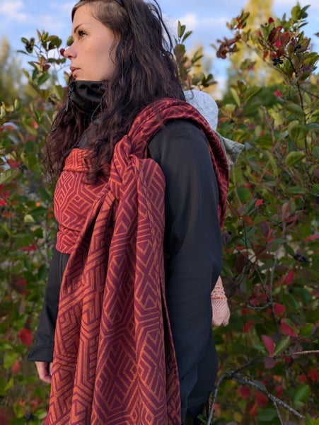 Woven Wings Geo Flame Robin kantoliina