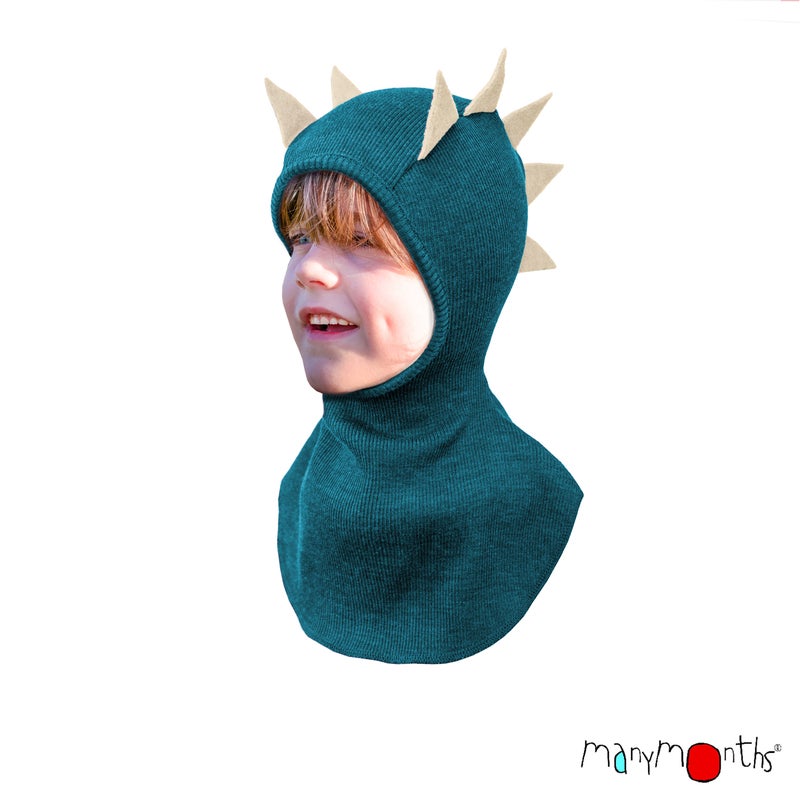 ManyMonths Natural Woollies Elephant Hood merinovillainen kyp&auml;r&auml;myssy DINO
