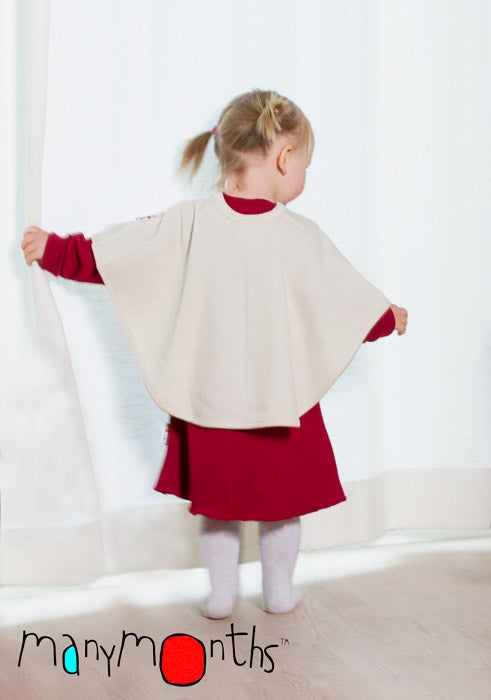 ManyMonths Natural Woollies MultiCape merinovillainen viitta/hartiasuoja